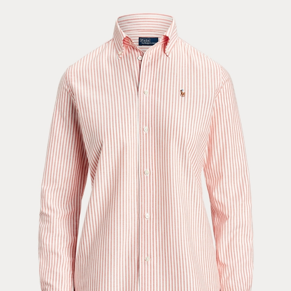 RALPH LAUREN Striped Orange Women's Shirt (Perfect Condition) - Picture 7 of 7